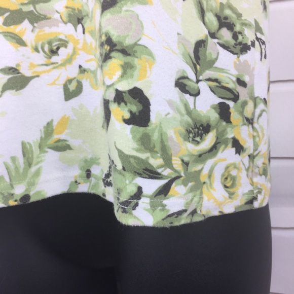 Karen Scott Floral Short Sleeve T-shirt Size L - Picture 4 of 7